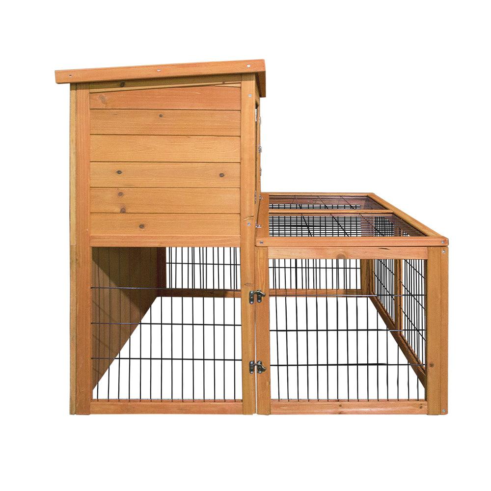 Rabbit Hutch Wooden Pet Coop 100cm Tall - Pets Gear