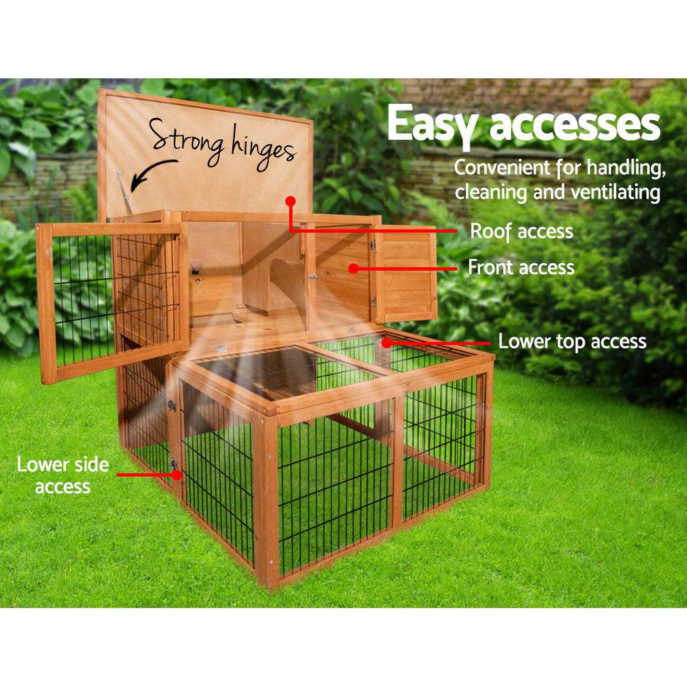 Edgecomb Pod Rabbit Rabbit Hutch Wooden Pet Coop 100cm Tall