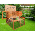 Rabbit Hutch Wooden Pet Coop 100cm Tall - Pets Gear