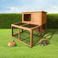 Rabbit Hutch Wooden Pet Coop 100cm Tall - Pets Gear