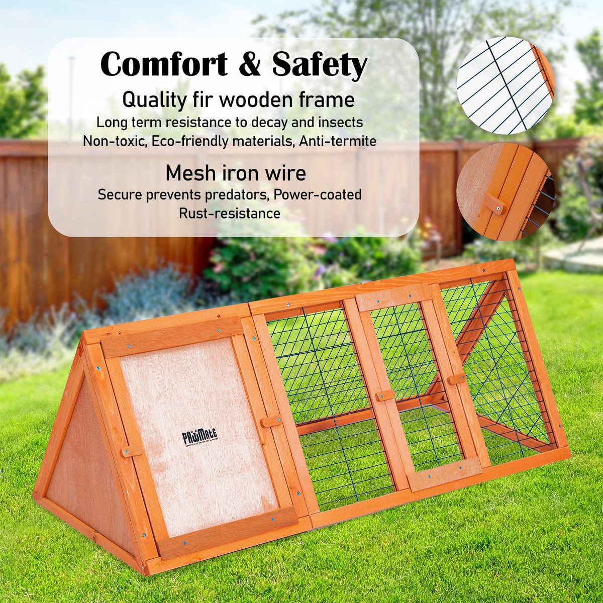 Triangle Rabbit Cage Triangle Rabbit Hutch | Stylish and Space-Saving | Pets Gear Australia