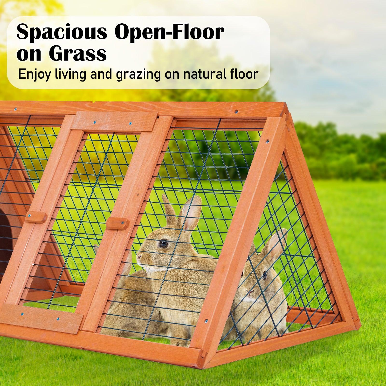 Triangle Rabbit Hutch Cage Run - Pets Gear