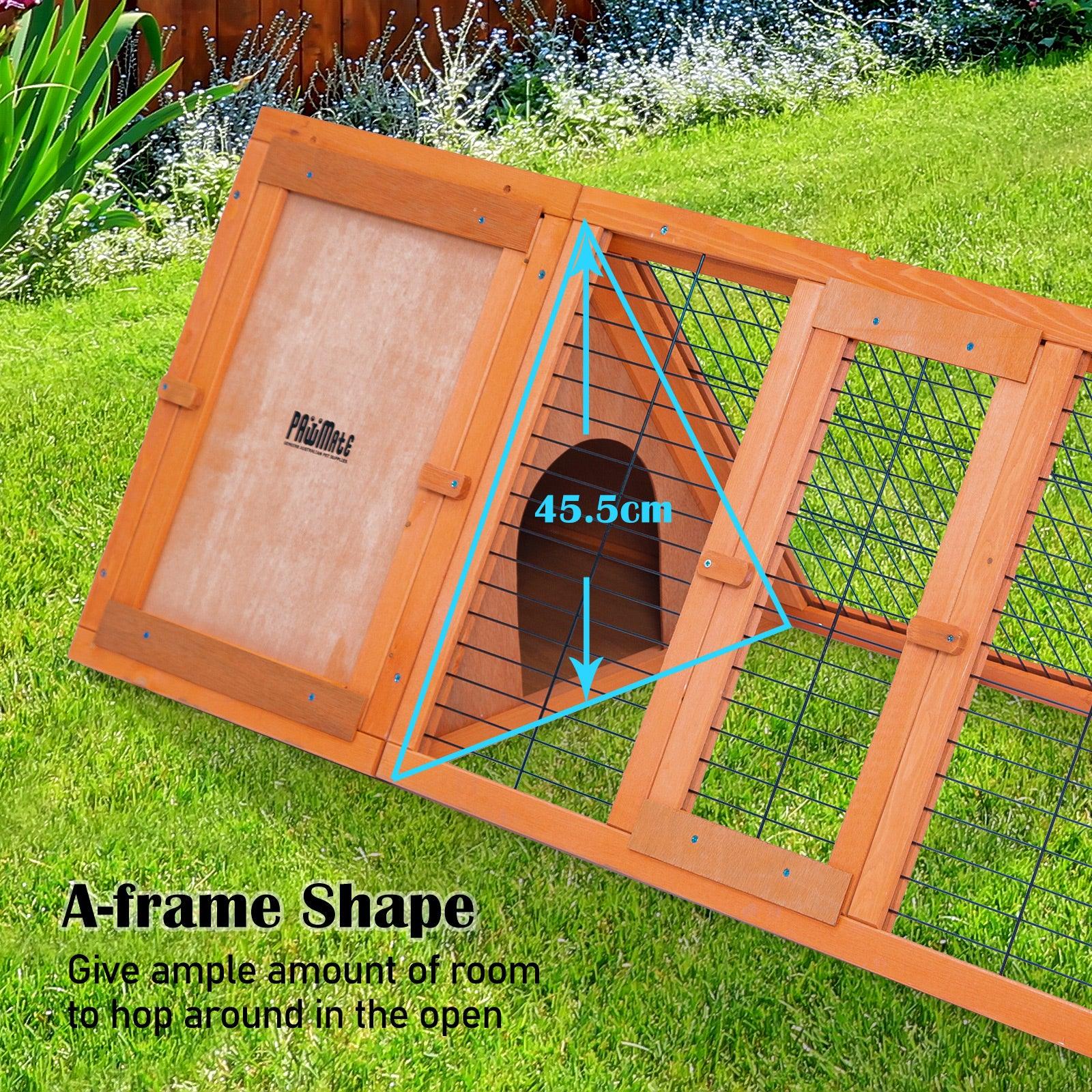 Triangle Rabbit Hutch Cage Run - Pets Gear