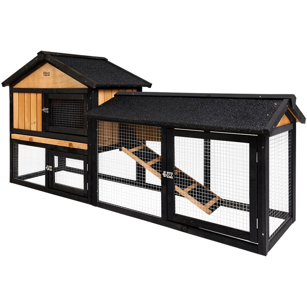 Wooden Chicken Coop Cage Pet Hutch 165cm - Pets Gear