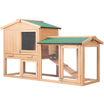 Wooden Chicken Coop Pet Hutch 138cm - Pets Gear