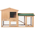 Wooden Chicken Coop Pet Hutch 138cm - Pets Gear